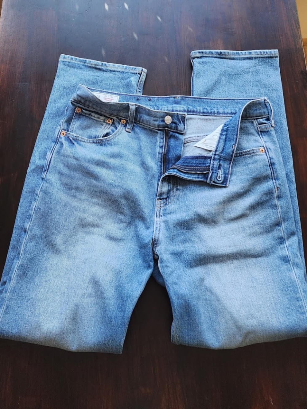 GAP Women’s ’90s Straight High Rise Jeans Size 12 Regular Light Wash